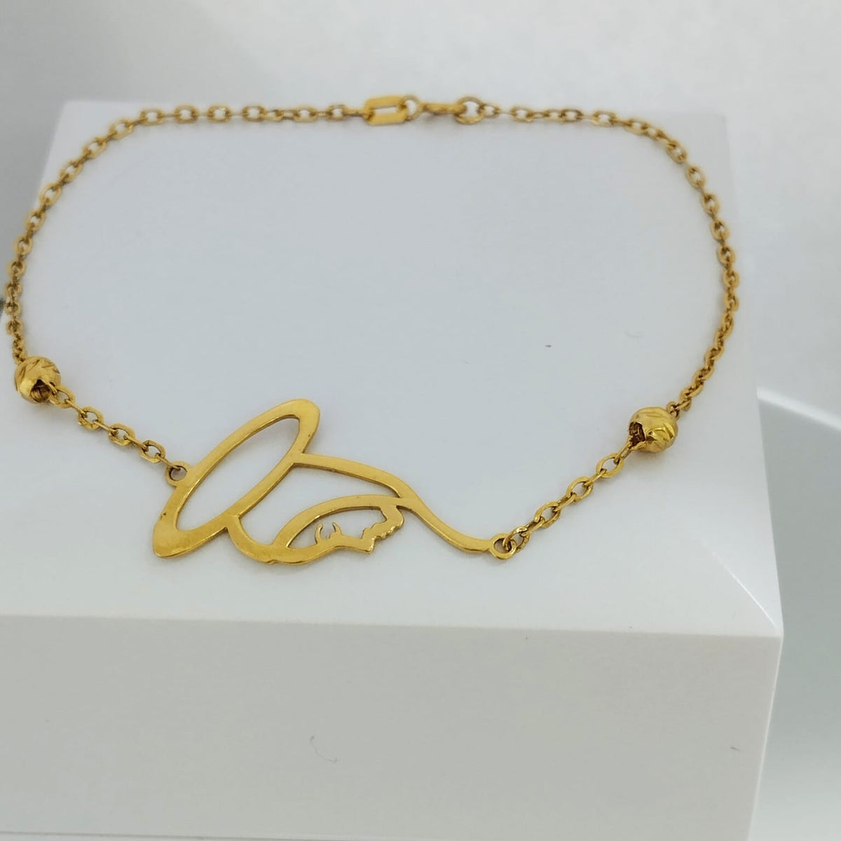 Pulso Rolon balin 3mm Diamantado Herraje Virgen 17cm /1.42/gr ID: 2580