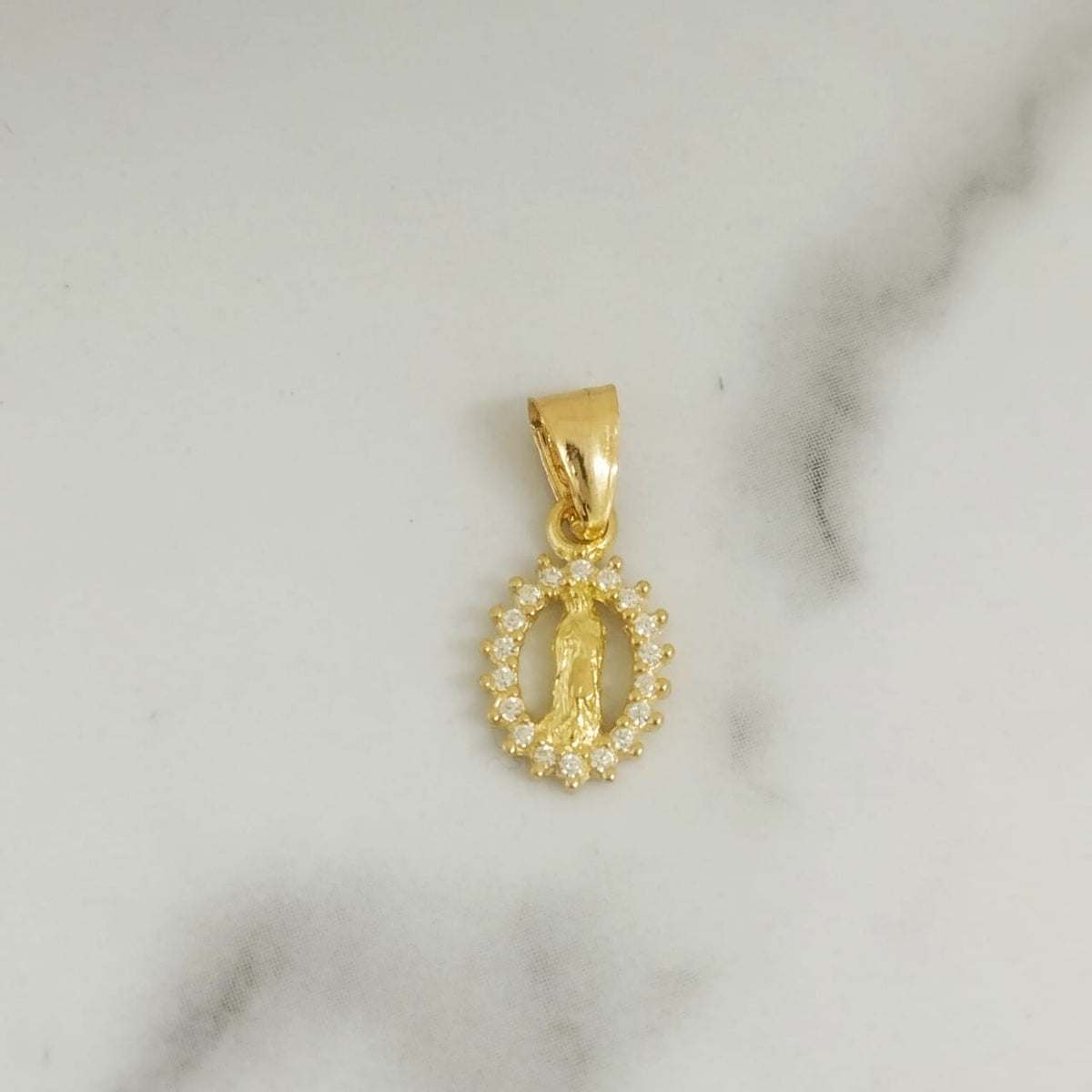 Dije Virgen De La Inmaculada Concepcion Blanco 1.5cm /0.5/gr ID: 2753